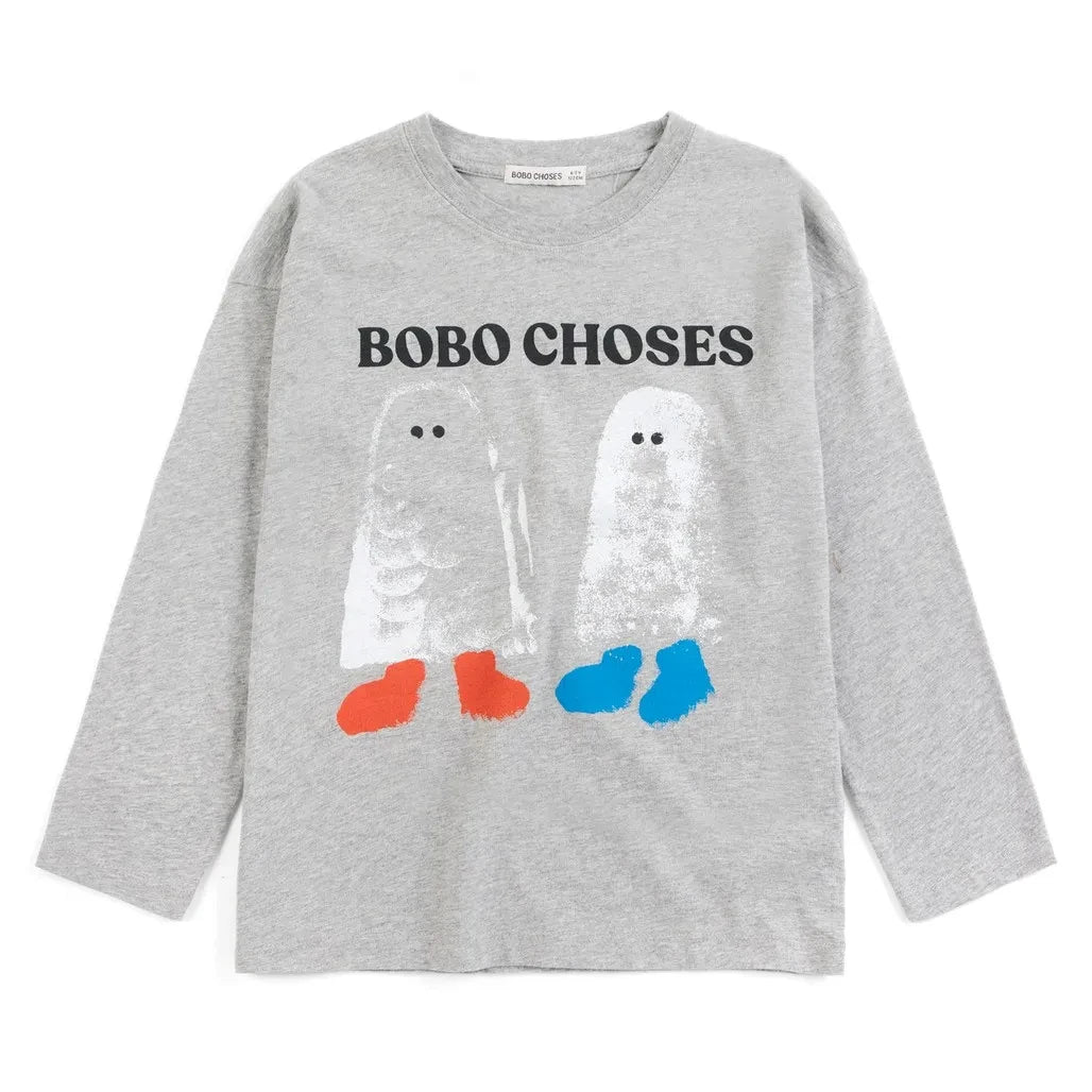 Bobo Choses - Bobo Choses Organic Cotton Ghost T-shirt | Grey Marl