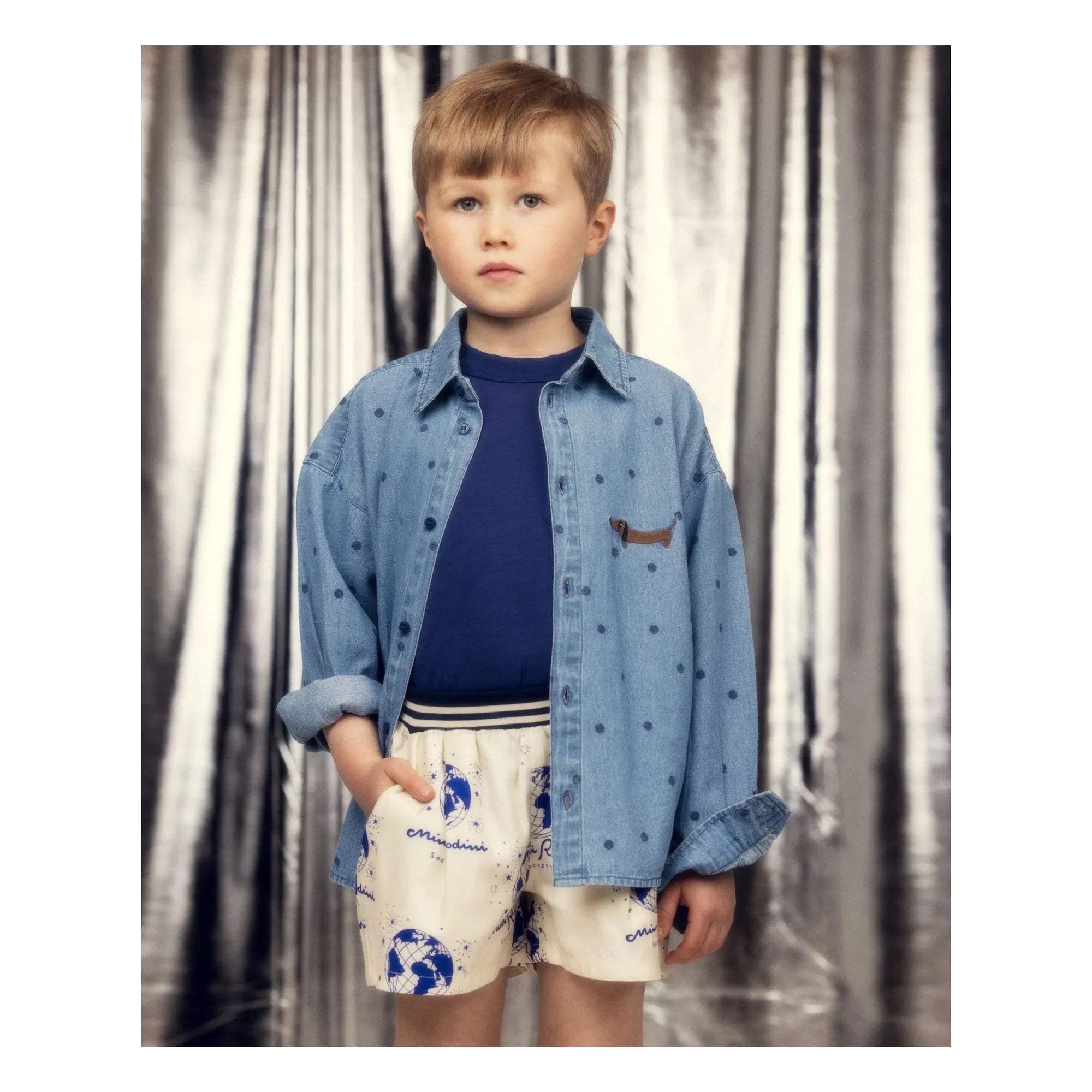 Mini Rodini - Short Society Tencel | Ecru