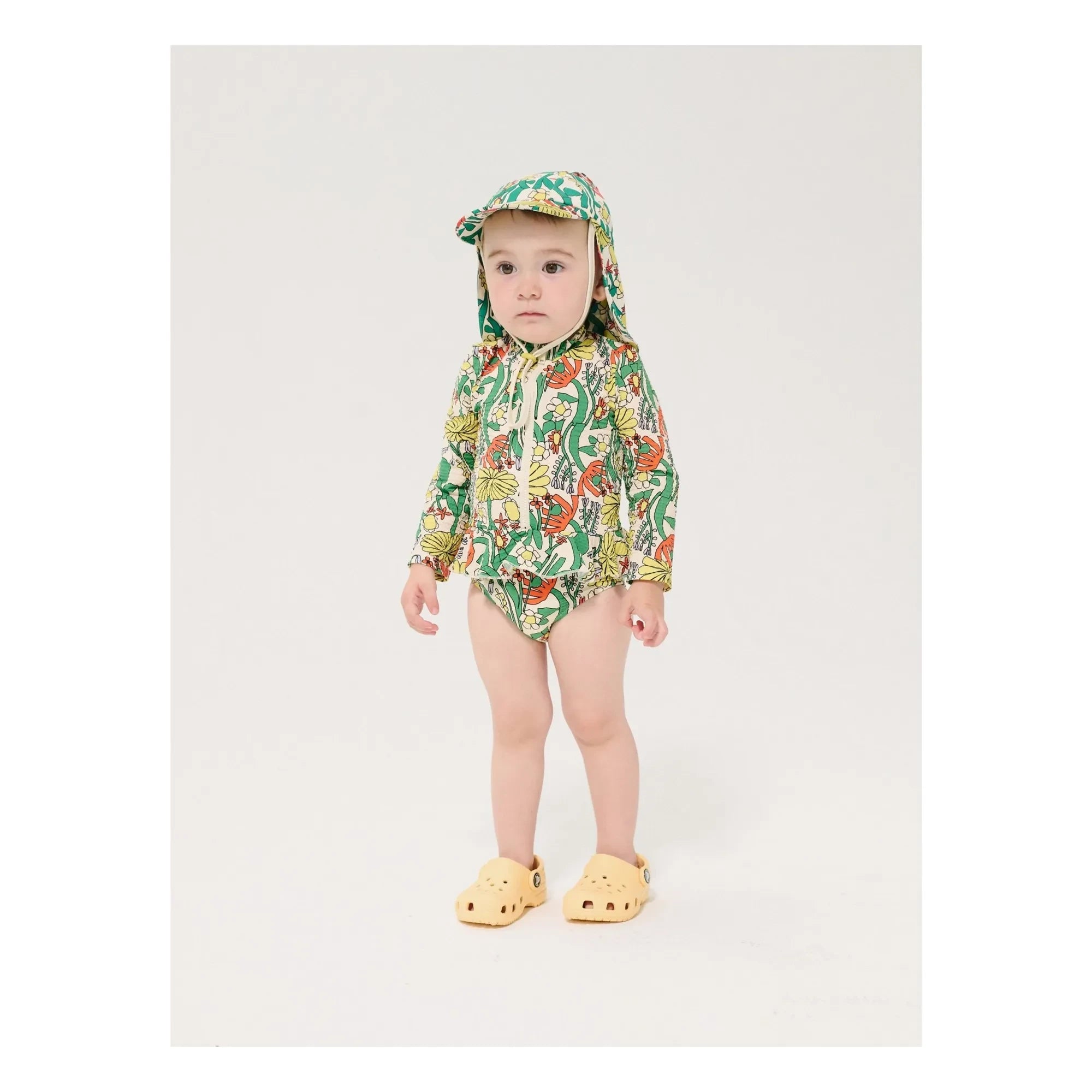 Bobo Choses - Floral Print Baby Bath Cap | White