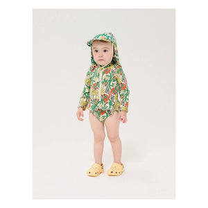 Bobo Choses - Floral Print Baby Bath Cap | White