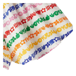 Fabula - Striped Garden Shorts | White