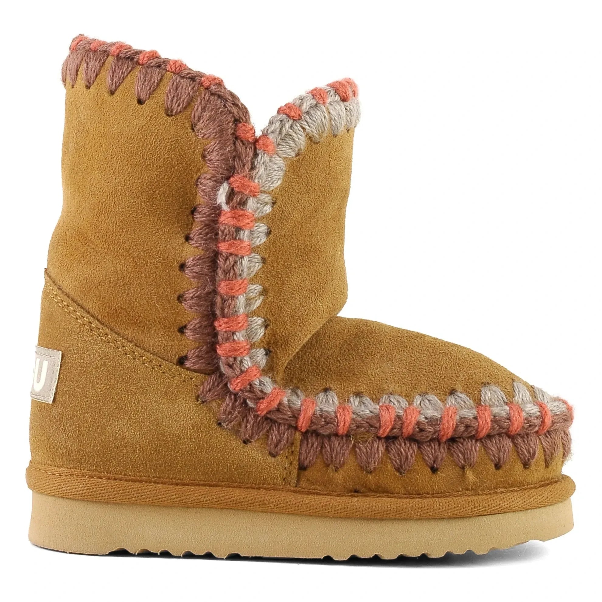 Mou - Eskimo Suede Stitch Boots | Cognac