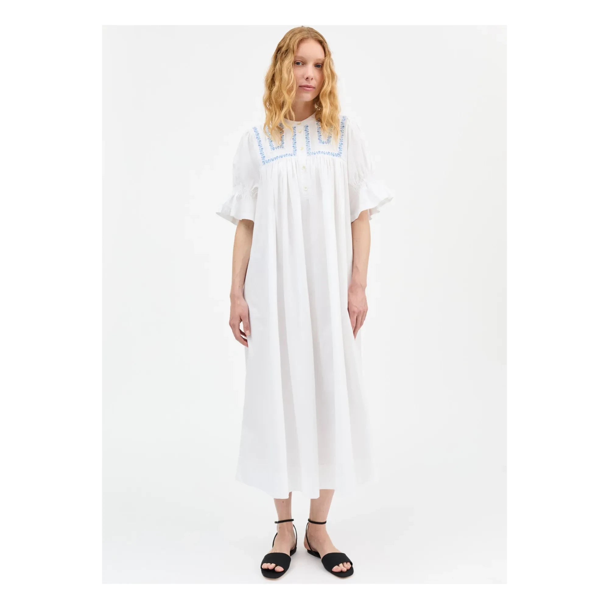 Skall Studio - Bonne Cotton Dress | White