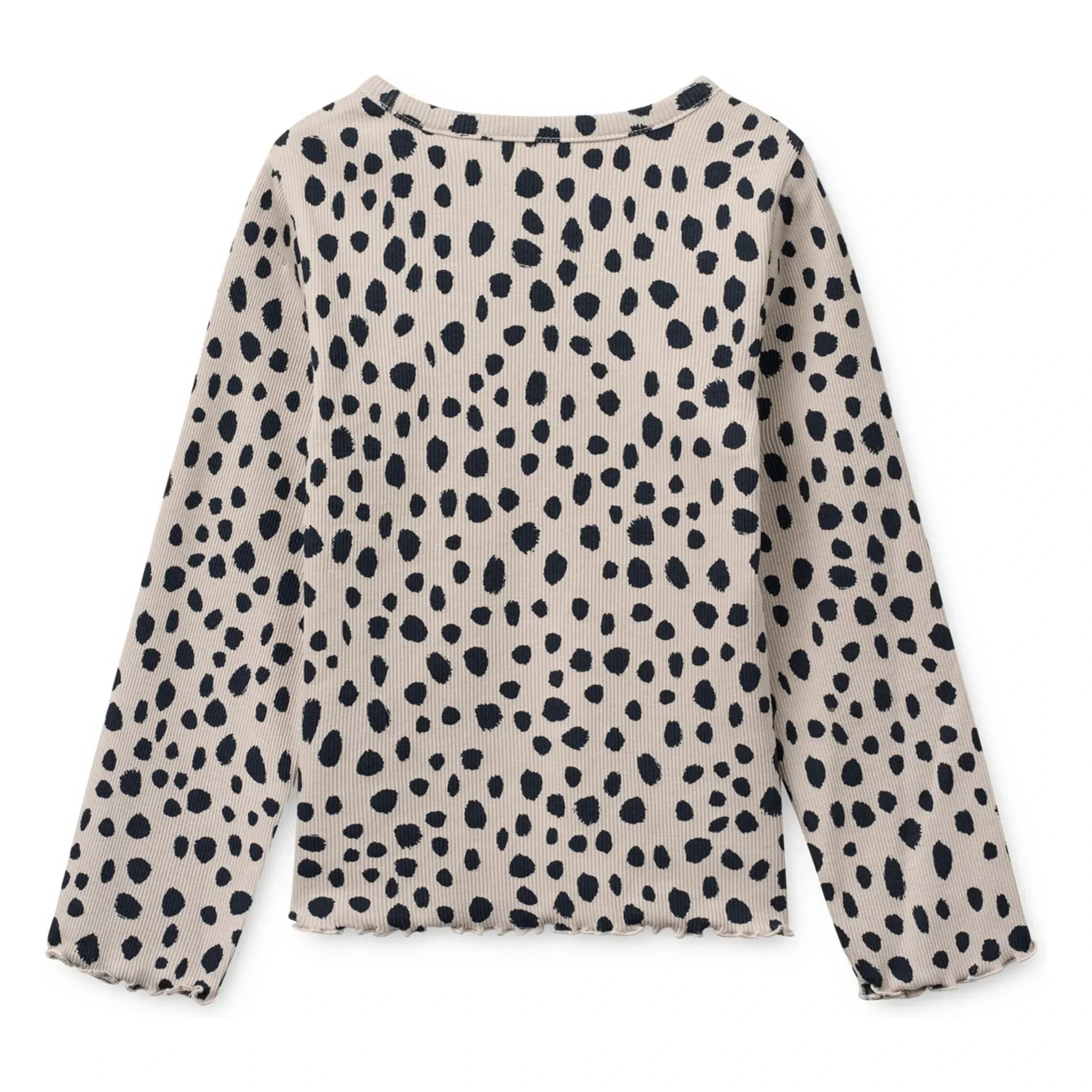 Liewood - Nieve Leopard Organic Cotton Ribbed T-shirt | Oatmeal