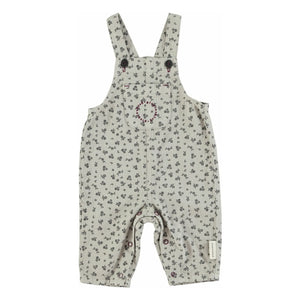 Piupiuchick - Floral Patterned Baby Romper | Light Gray