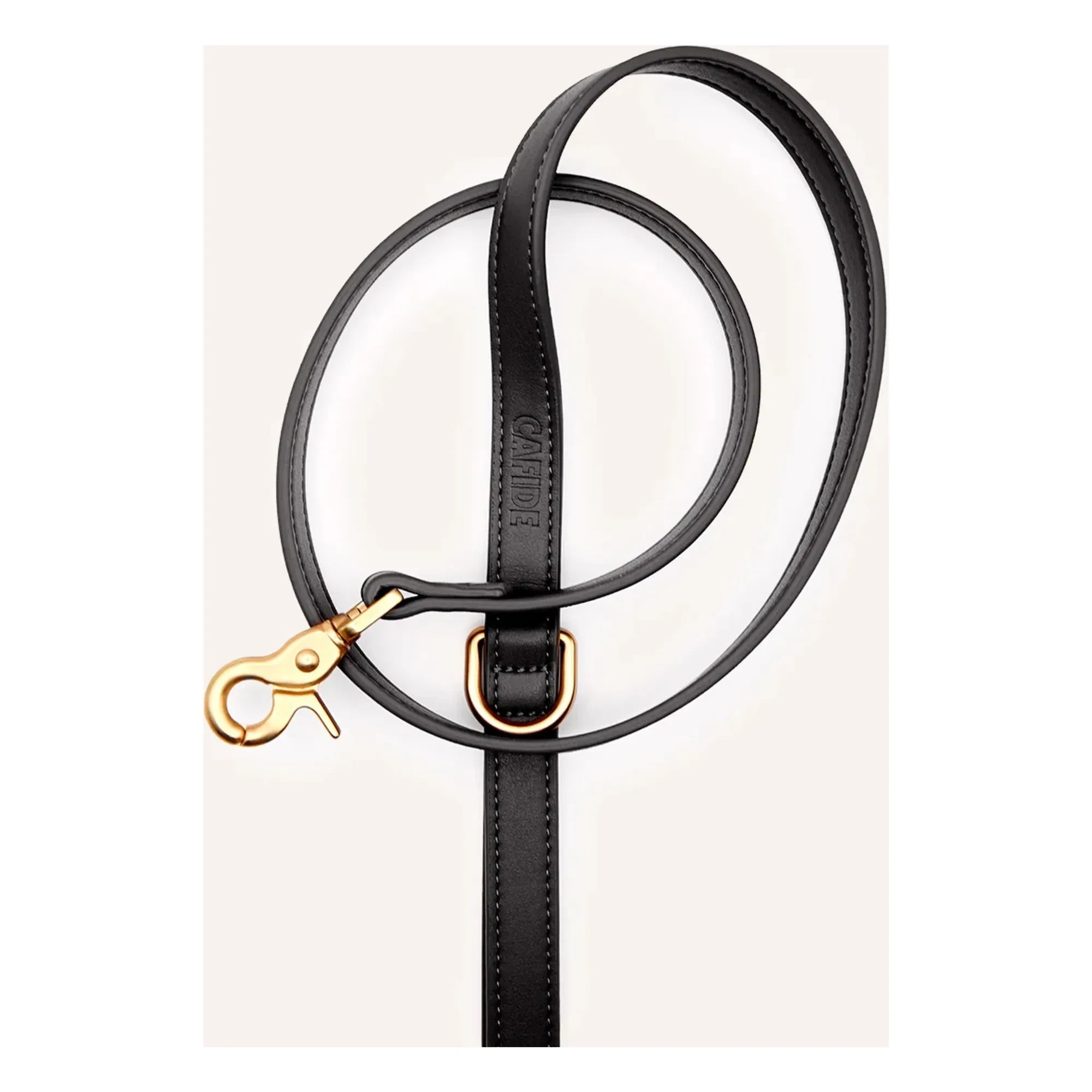 Cafide - 3-Position Vegan Leather Dog Collar | Black