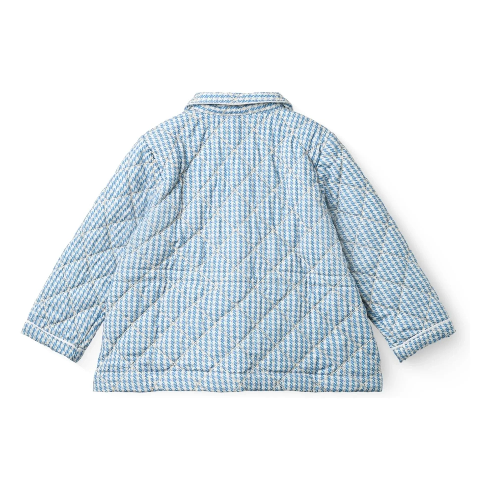 Copenhagen Colors - Pied de Poule Organic Cotton Quilted Jacket | Blue