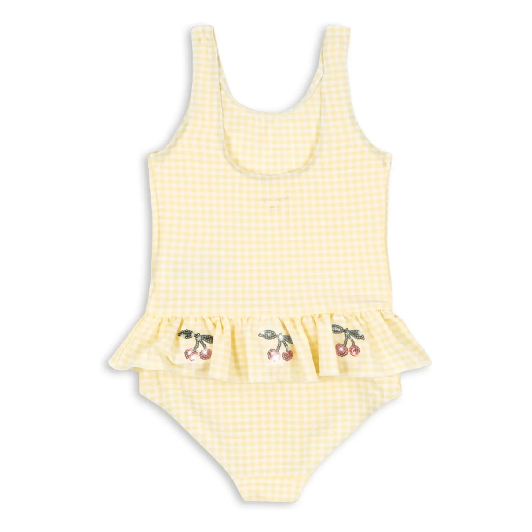 Konges Sløjd - Etta Square Cherry Ruffle Swimsuit | Yellow