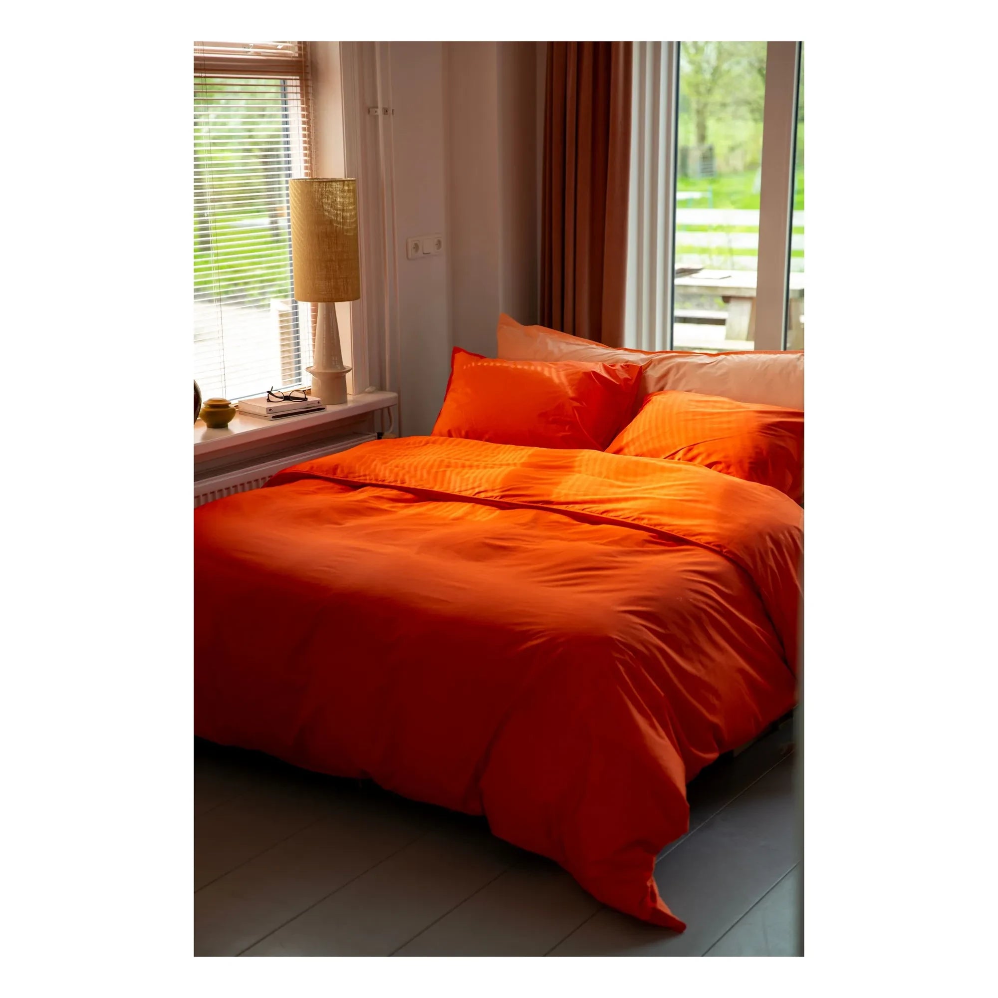 Suite 702 - Organic Percale Duvet Cover | Poppy Orange | Orange