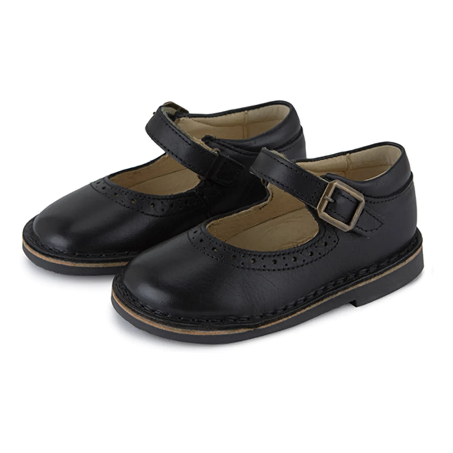 Young Soles - Martha Velcro Mary Jane Shoes | Black