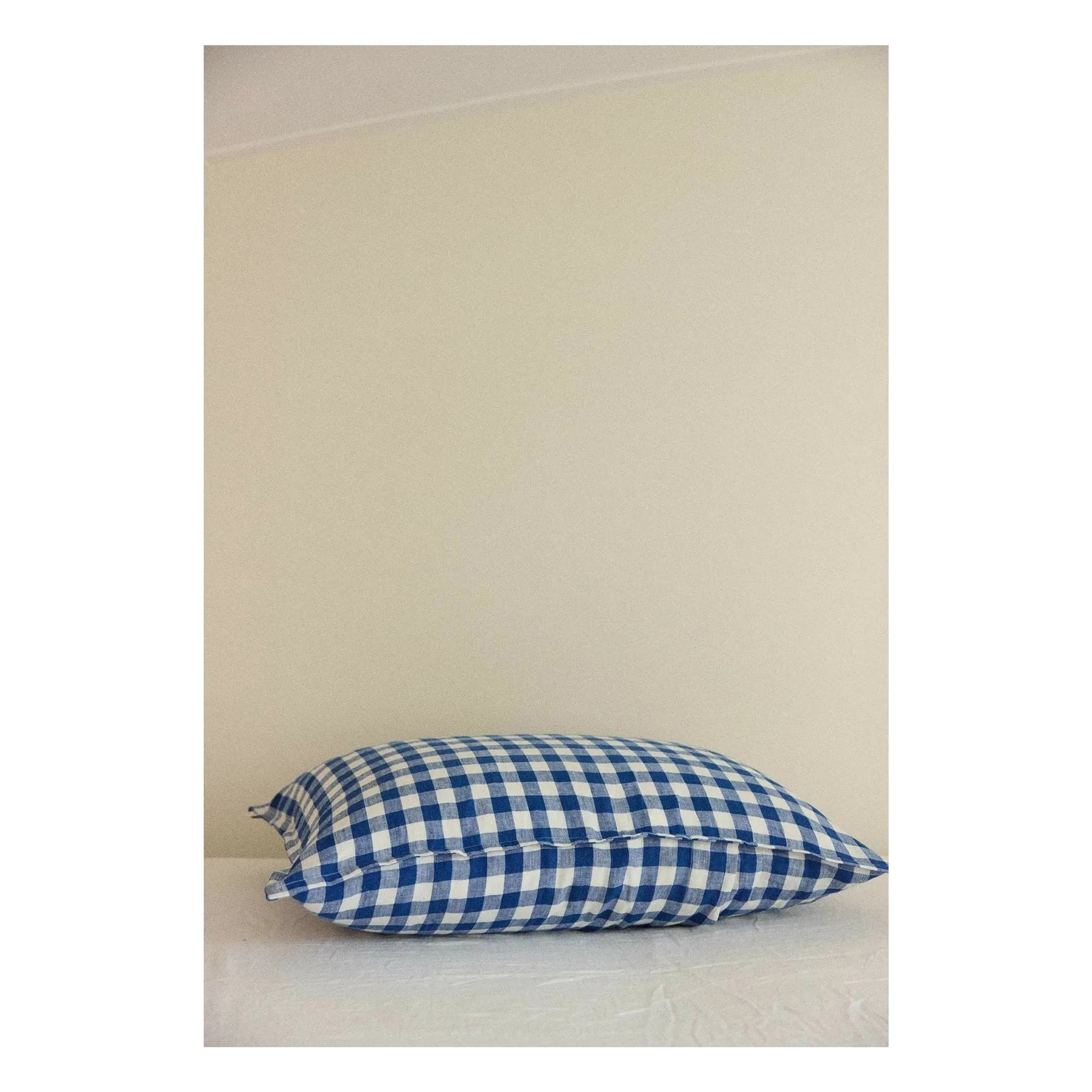 Gabrielle Paris - Vichy Linen Pillowcase | Blue