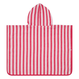 Jera Mini - Striped Towel Poncho | Pink