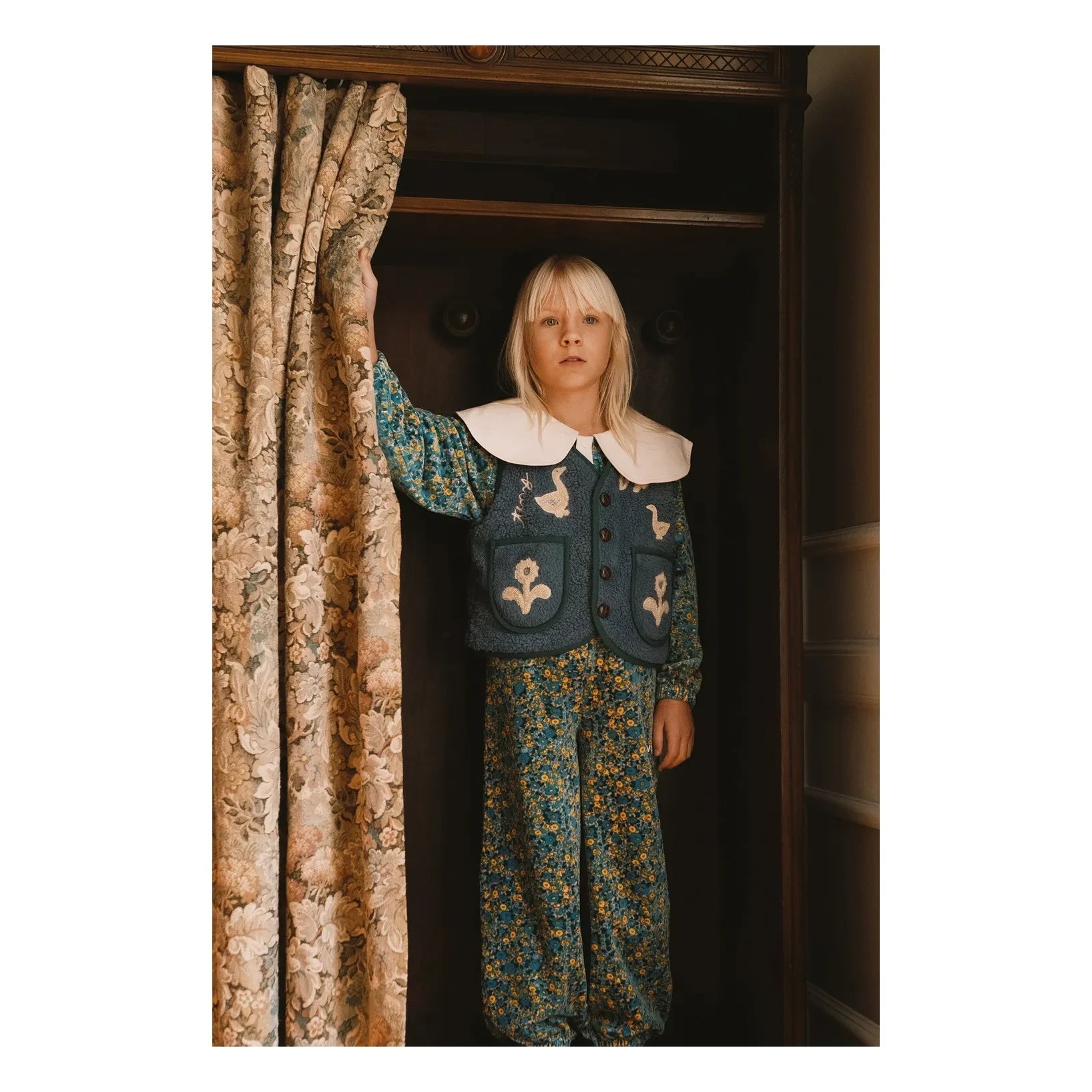 Tinycottons - Oies Sherpa Style Sleeveless Jacket | Blue
