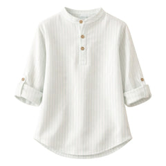 Lililotte - Côme Striped Organic Cotton Shirt | Mint Green