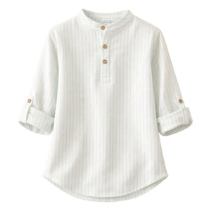 Lililotte - Côme Striped Organic Cotton Shirt | Mint Green