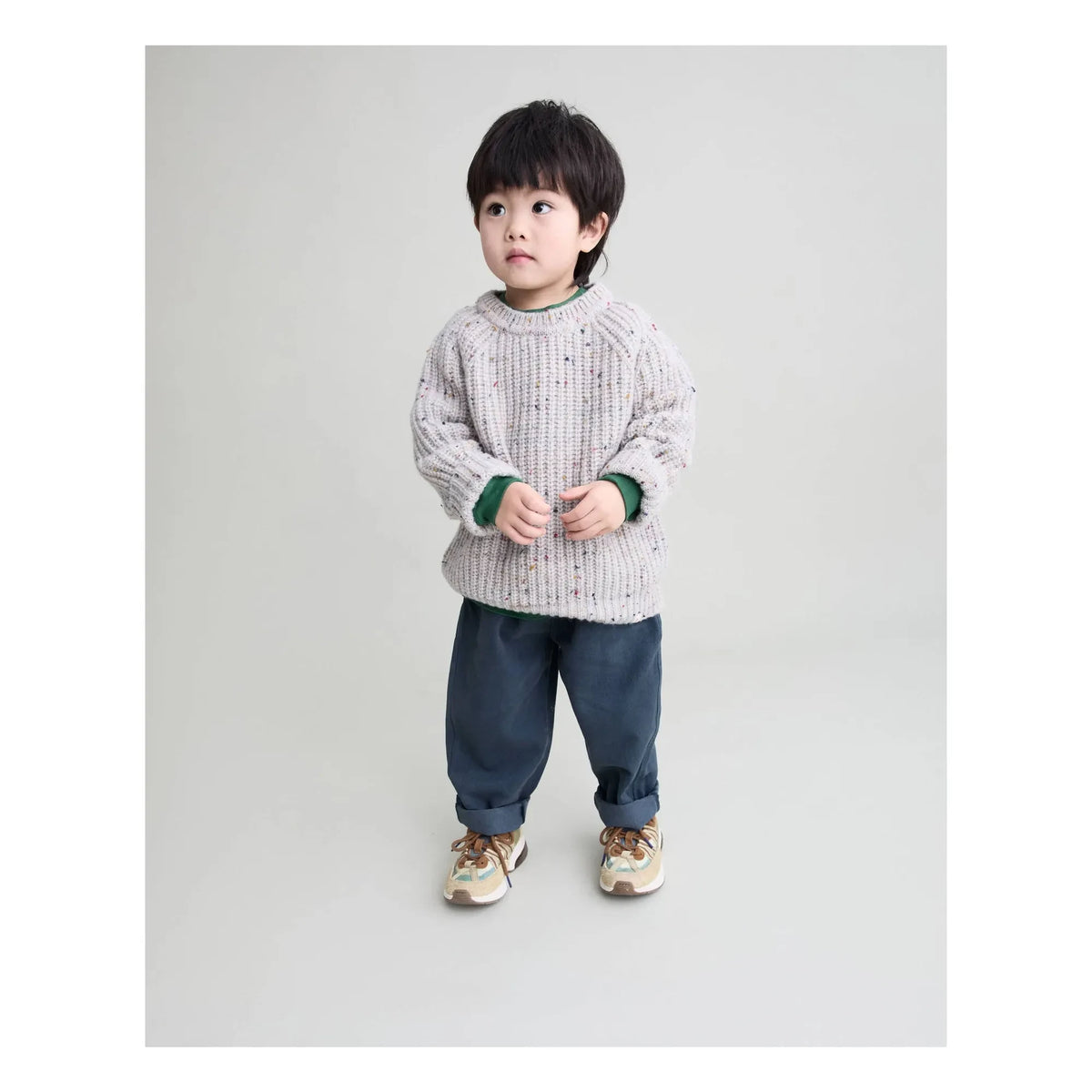 Búho - Botonato Chiné Sweater | Gray