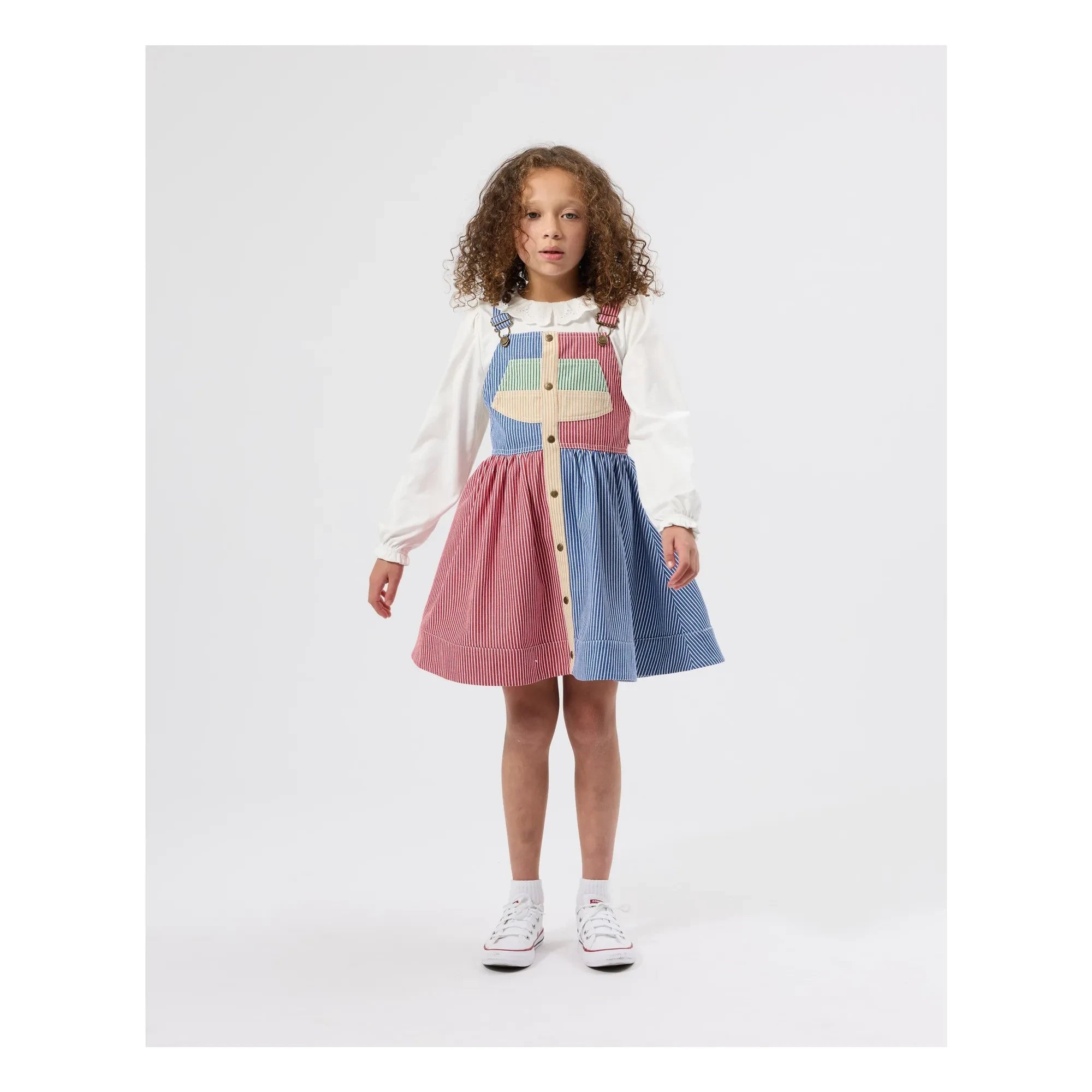 Goldie + Ace - Striped Pieced Salopet Dress | Red