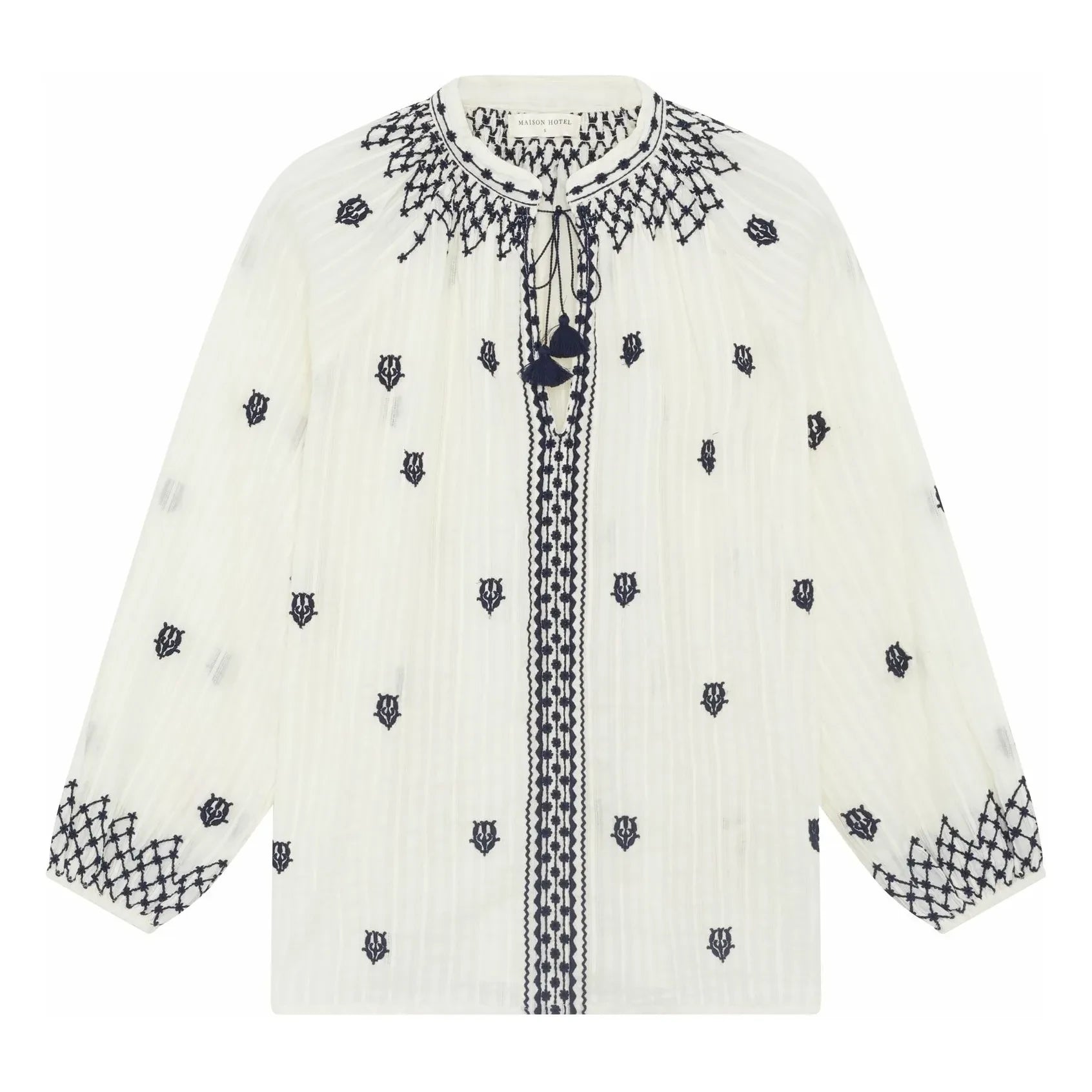 Maison Hotel - Santorini Sybille Blouse | White