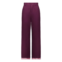 Elise Chalmin - Georgia Cotton Trousers | Burgundy