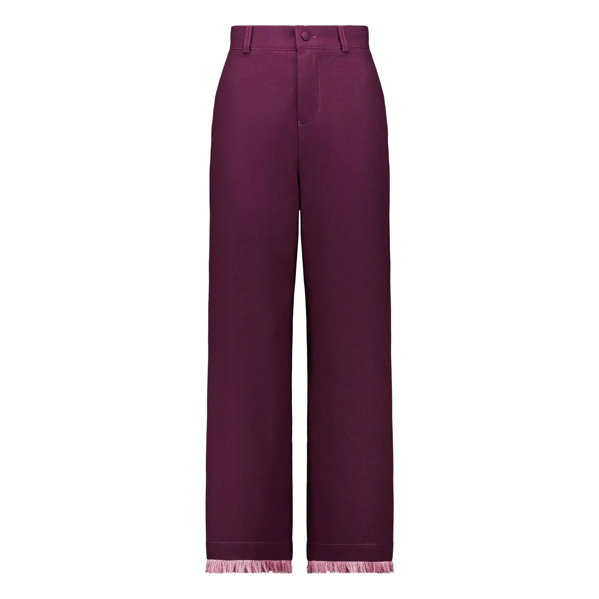Elise Chalmin - Georgia Cotton Trousers | Burgundy