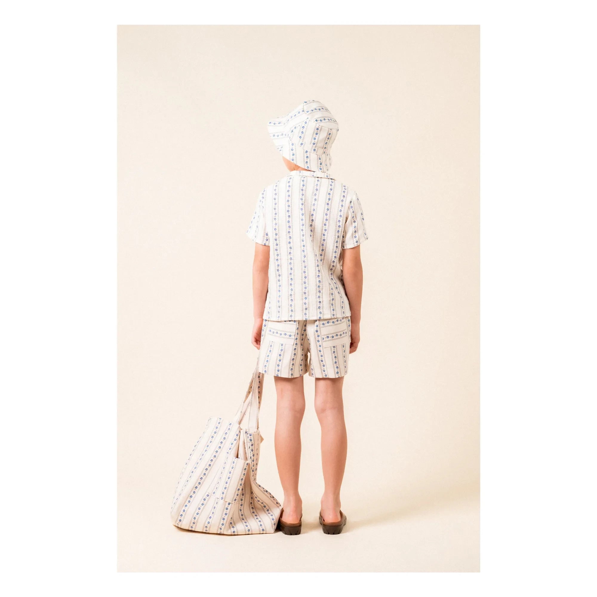 birinit - Sariñena Organic Cotton Shirt with Floral Pockets | Ivory