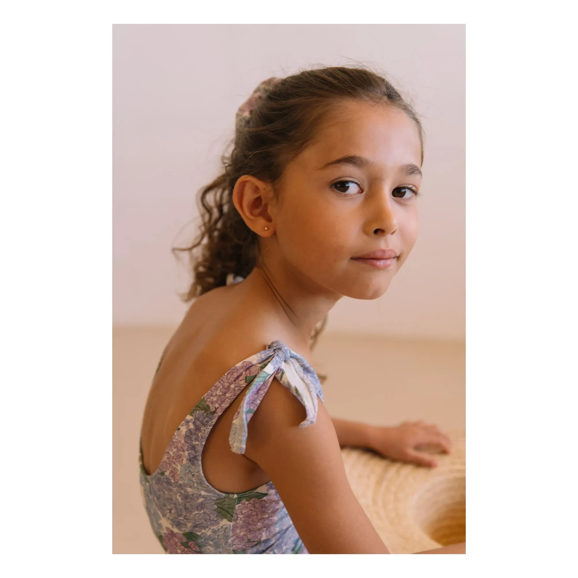 Studio Bohème - Roberta Fleurs Organic Cotton Swimsuit | Lilac