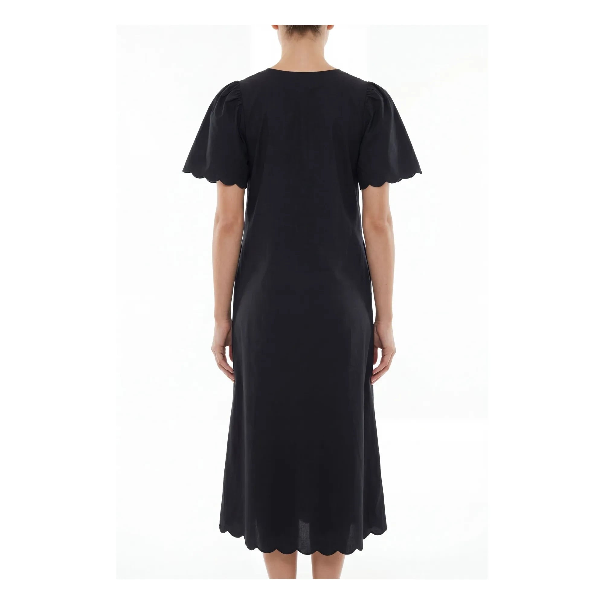 BELLEPIECE - Samos Cotton Poplin Dress | Black