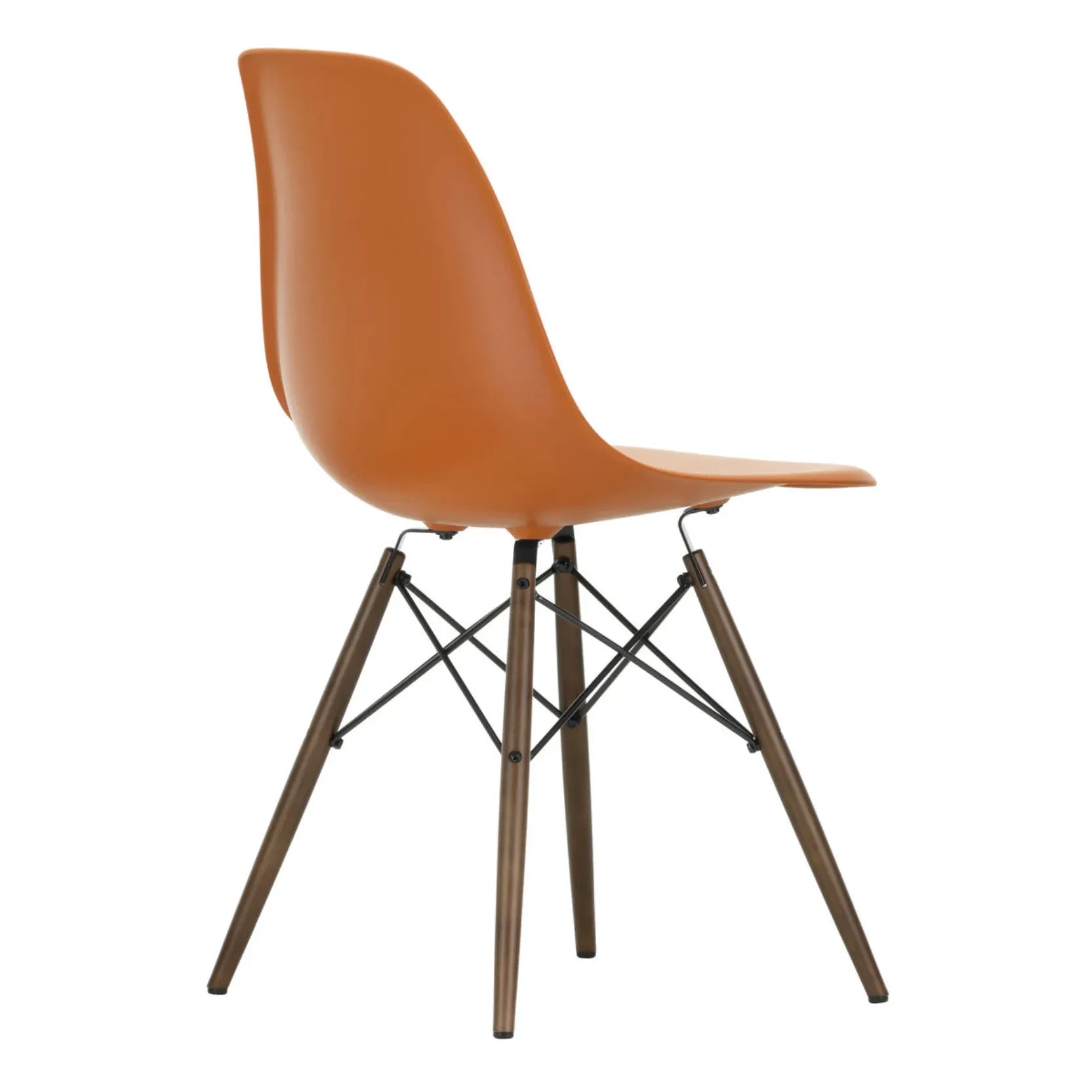 Vitra - DSW Plastic Chair - Maple Base - Charles & Ray Eames | Orange Rouille