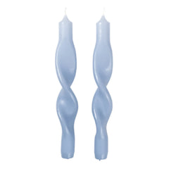 Broste Copenhagen - Twisted Candles - Set of 2 | Light Blue
