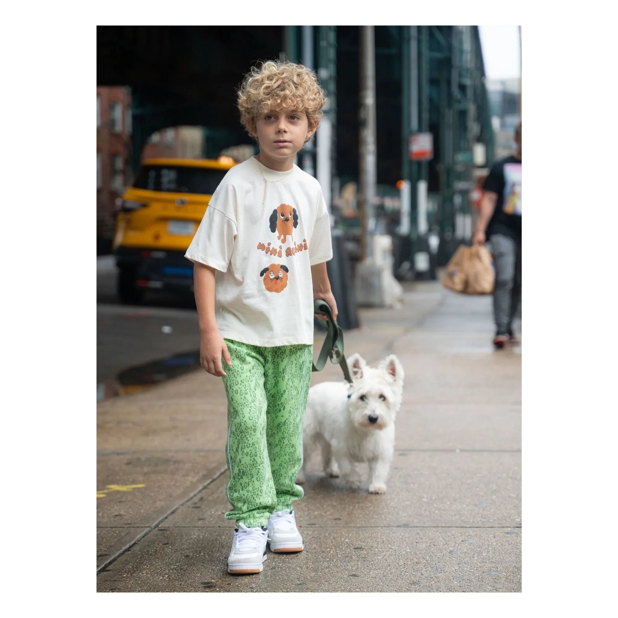 Mini Rodini - Doggies Organic Cotton T-Shirt | White