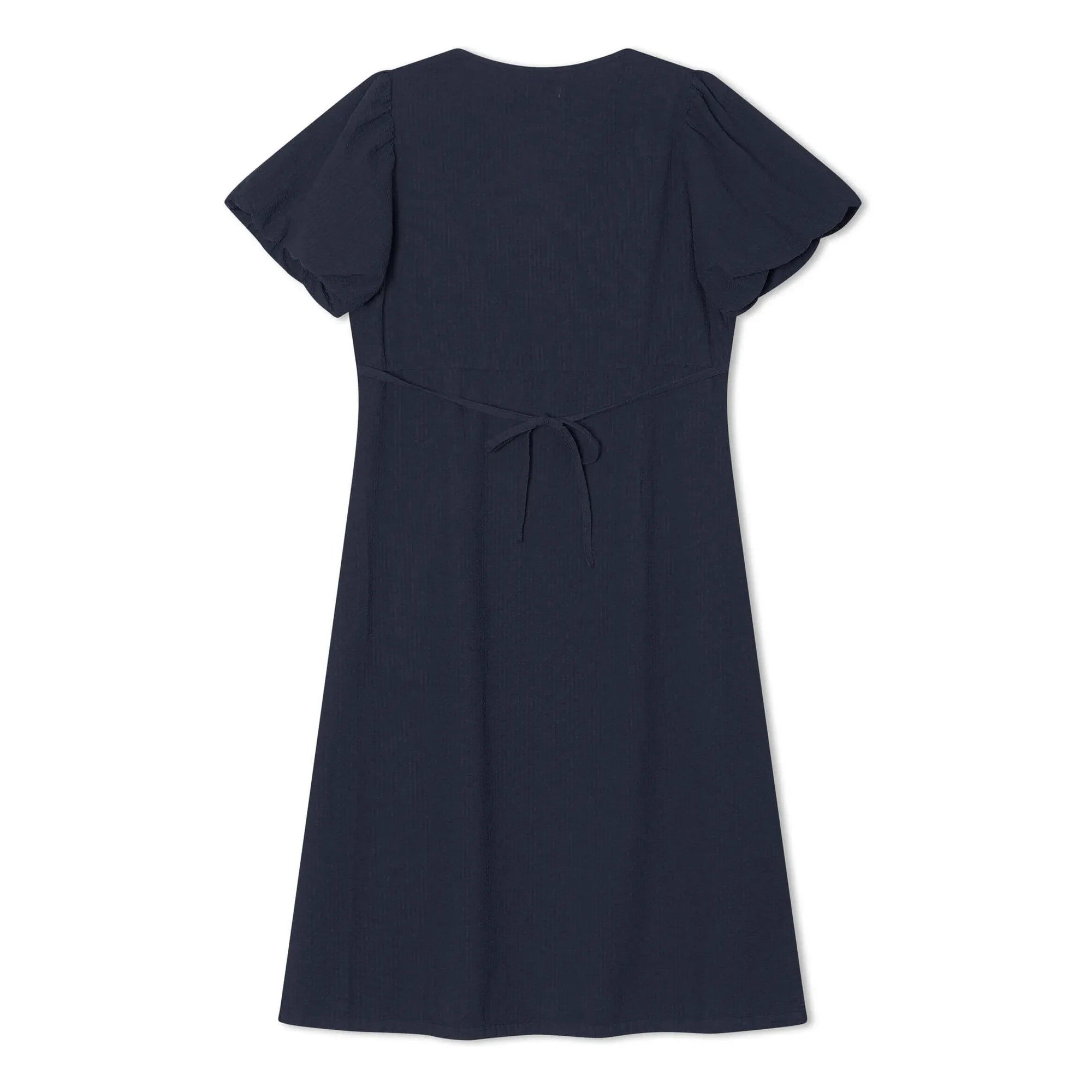 Matona - Mi-Long Organic Cotton Dress | Navy