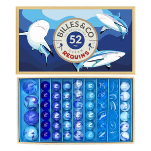 Billes & Co - 52-Piece Marbles Box - Sharks