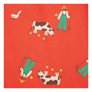 Bobo Choses - Organic Cotton Farm Pants | Red