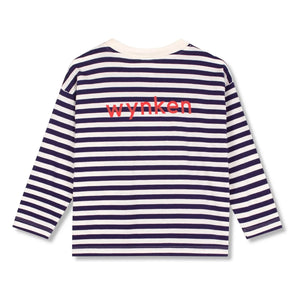 Wynken - T-shirt with striped pockets Organic cotton | Navy Blue