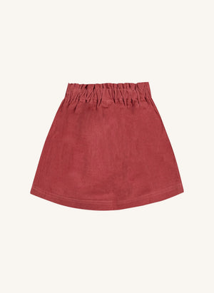 Bonton - Polka Kord Kadife Etek | Framboise