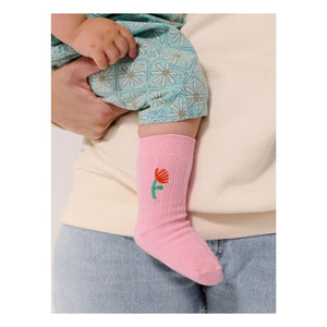 Bobo Choses - Set of 2 Pairs of Organic Cotton Floral Socks | Pink