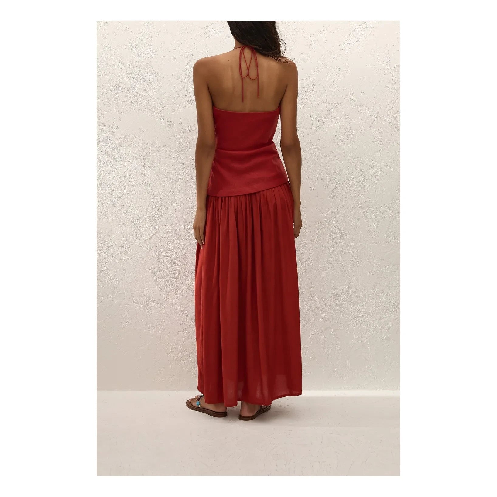Faithfull the Brand - Notte Maxi Cotton Dress | Terracotta