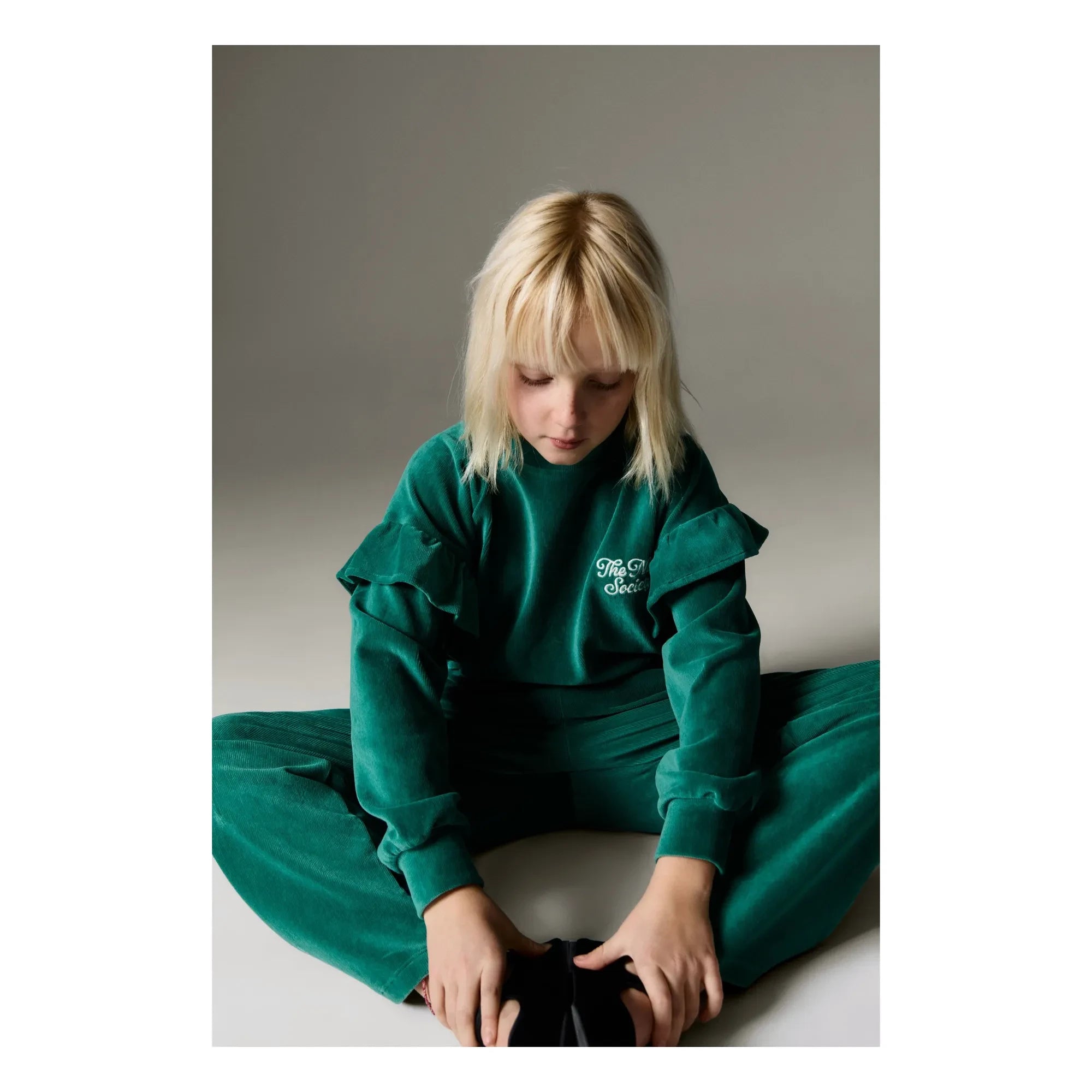 the new society - Sweat Odense Kadife Organik | Yeşil