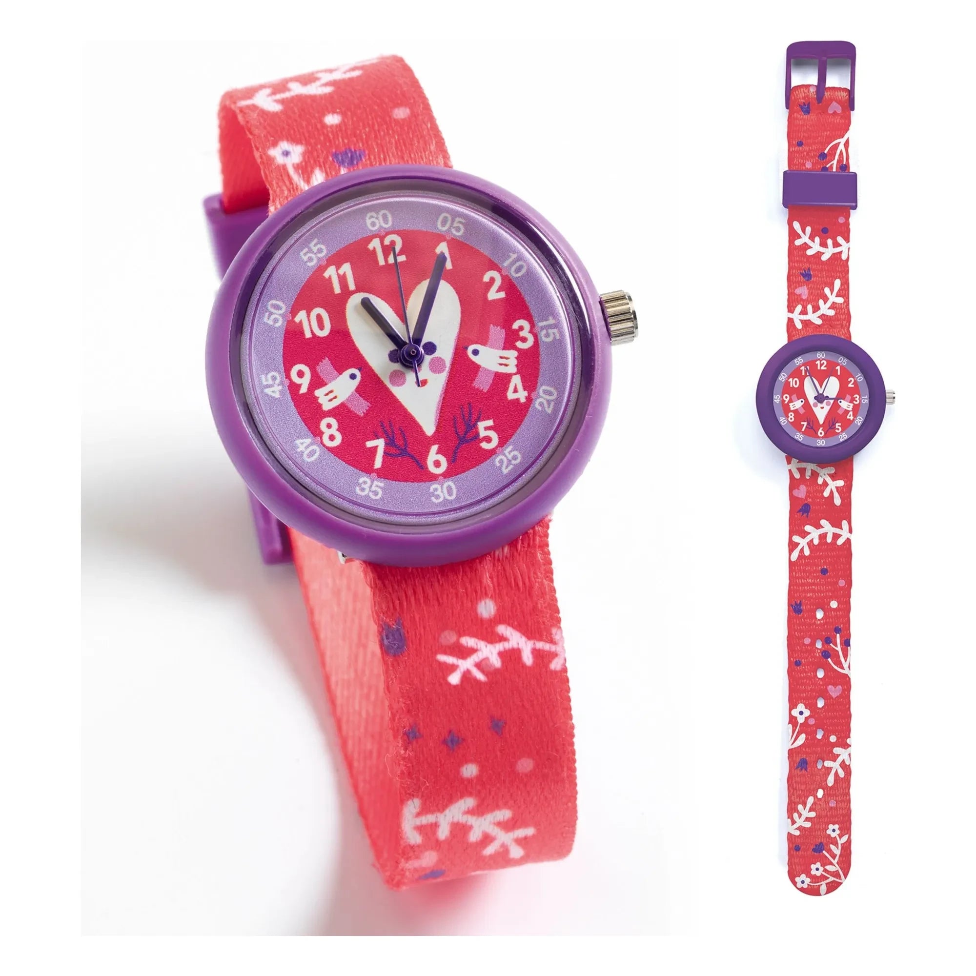 Djeco - TICLOCK - Heart Clock | Red