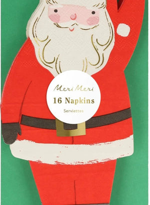 Meri Meri - Santa Claus cut-out napkins - Set of 16