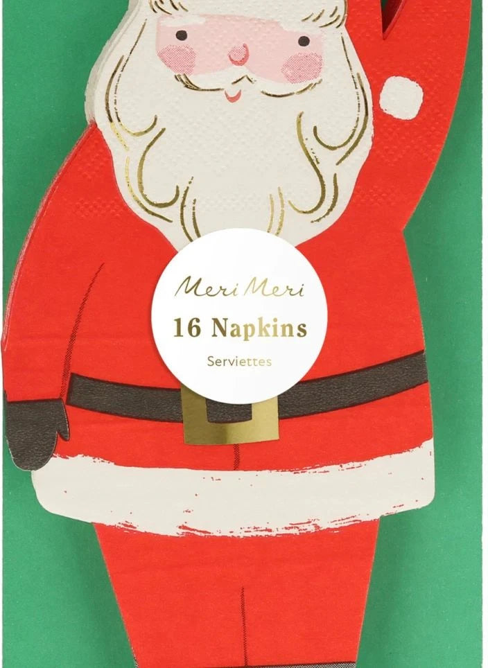 Meri Meri - Santa Claus cut-out napkins - Set of 16