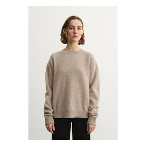 FUB - Women's Collection Round Neck Wool Sweater | Beige
