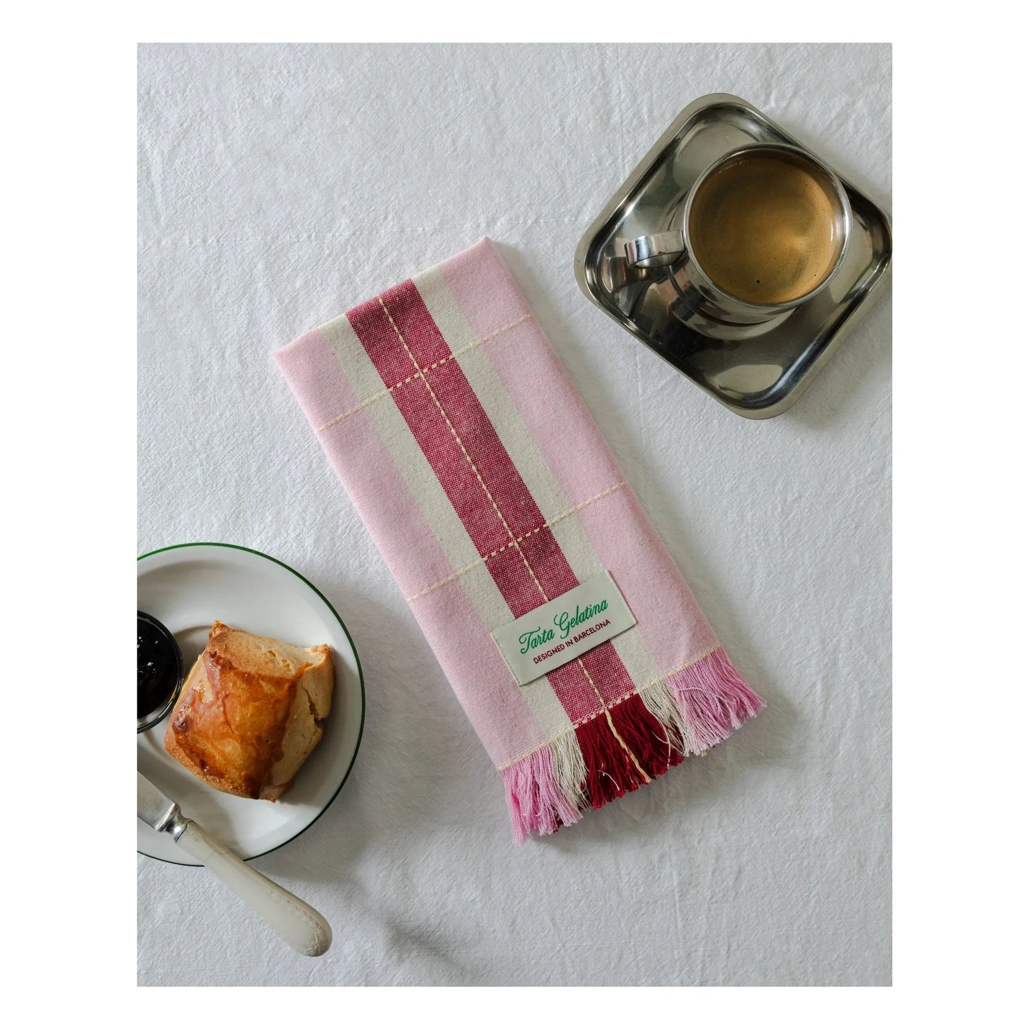 Tarta Gelatina - Organic Cotton Napkins - 2-piece Set | Pink