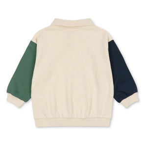 Konges Sløjd - Polka Dot Evening Party Organic Cotton Sweat Polo | Beige