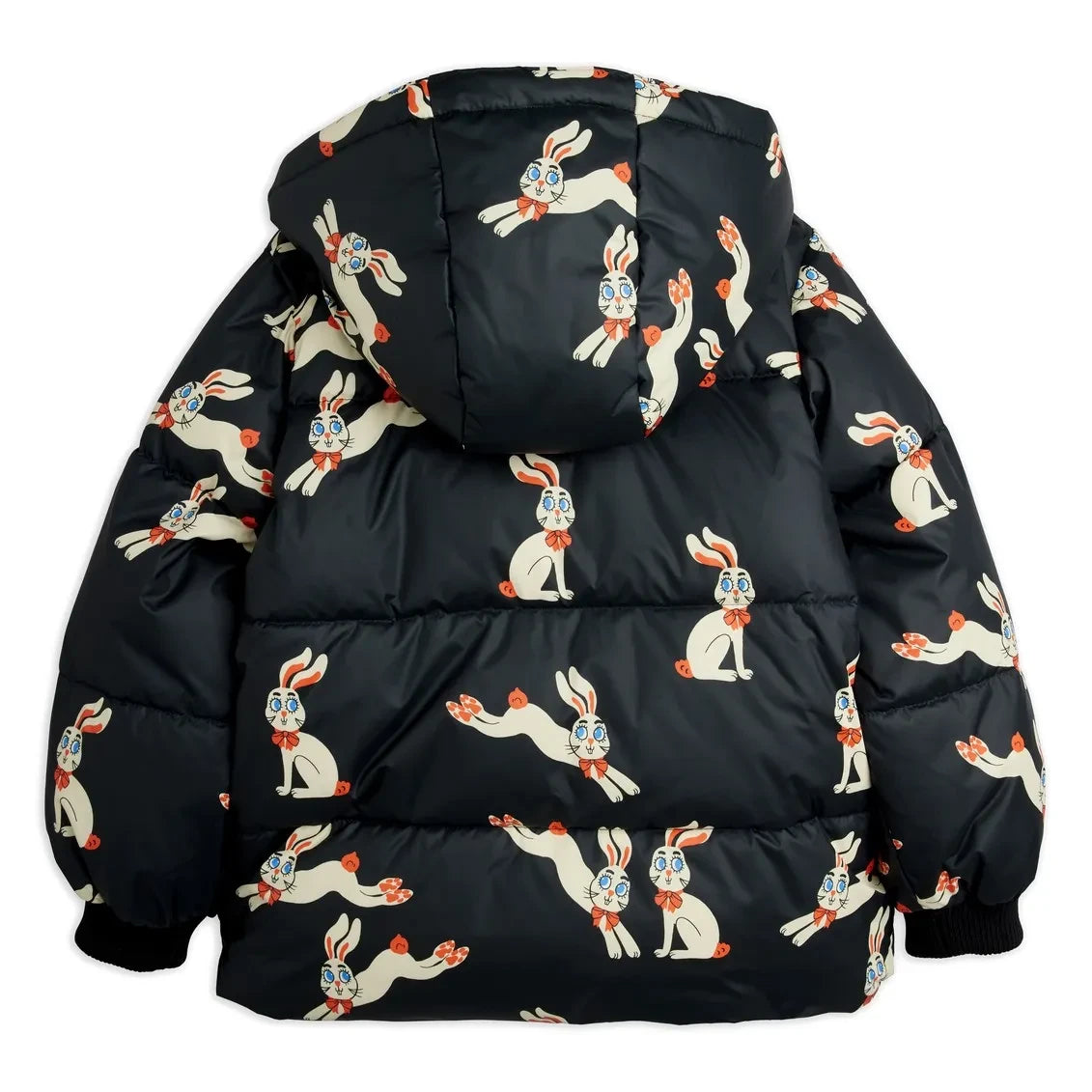 Mini Rodini - Lapins Geri Dönüştürülmüş Elyaf Dolgulu Mont | Siyah