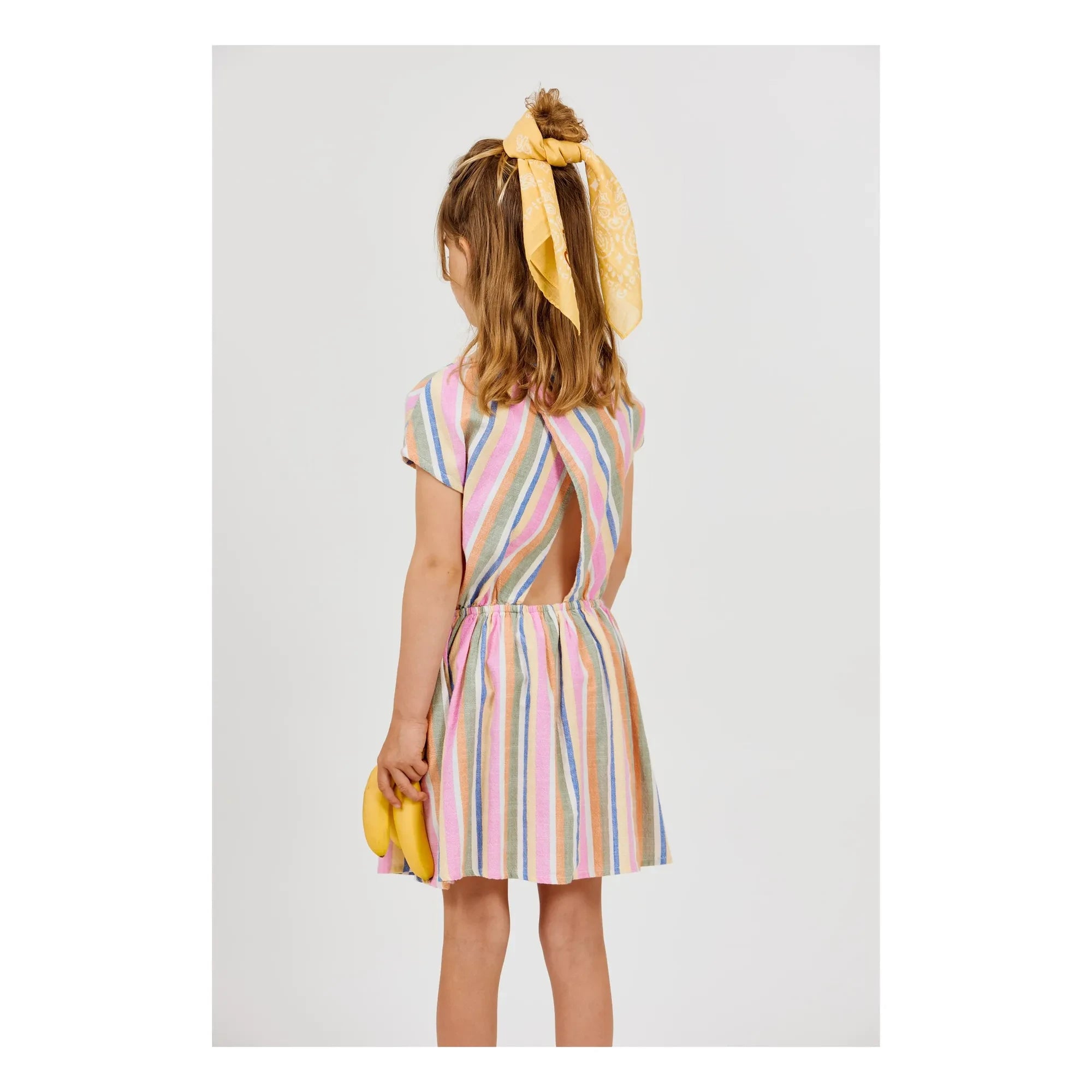 Arsène et Les Pipelettes - Striped Organic Cotton Voile Dress | Pink