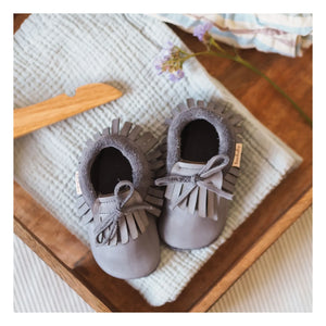 Baobaby - Fringed Sandals | Gray