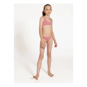 Smallable Kid - Striped Swimsuit | Cherry Red