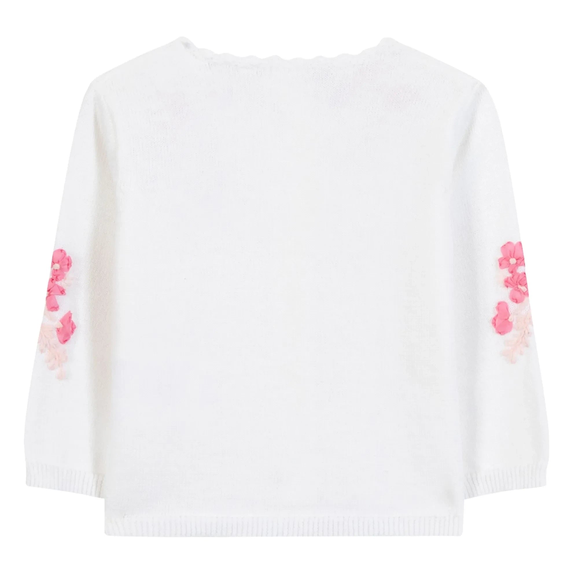 Tartine et Chocolat - Floral Embroidered Cardigan | White