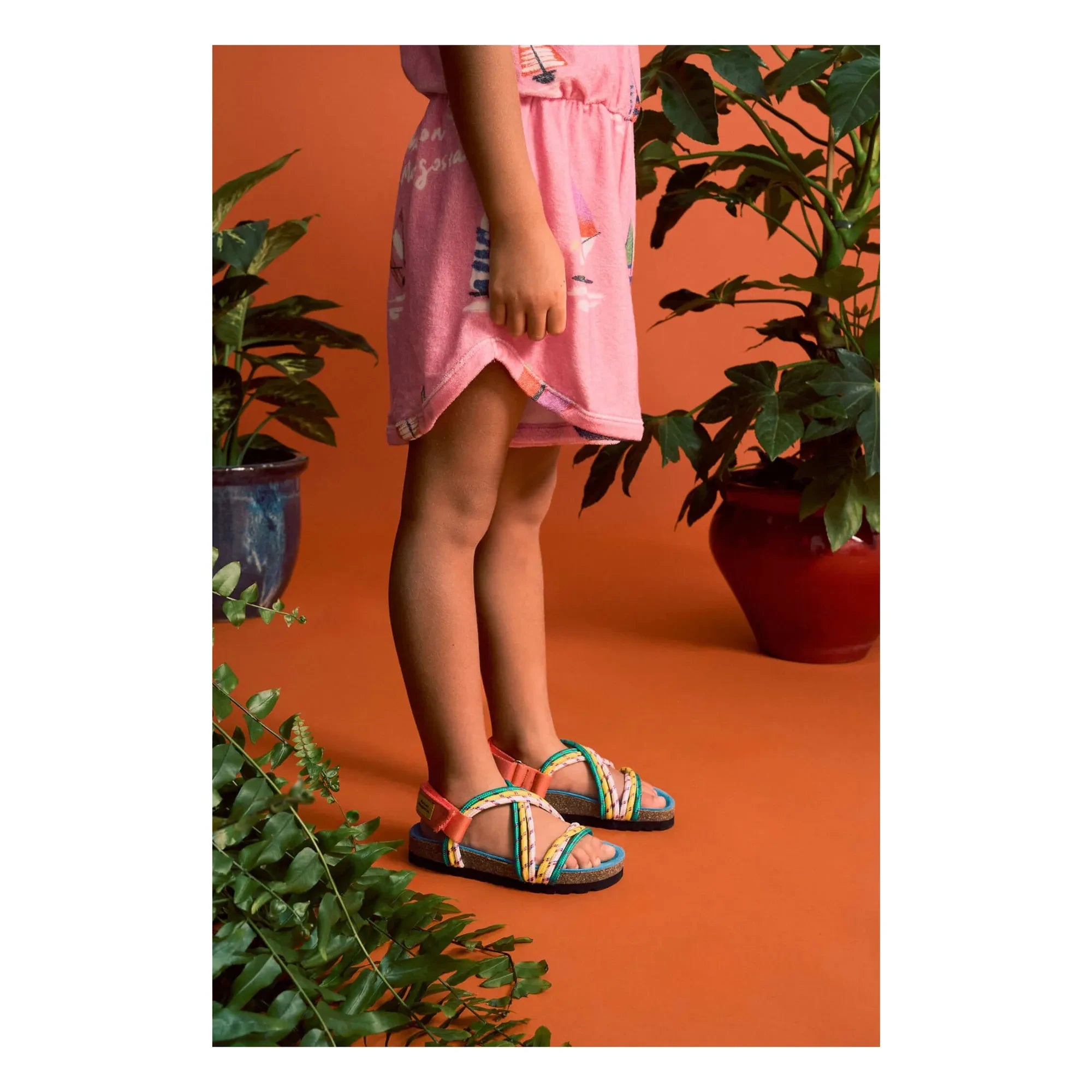 Maison Mangostan - Pink Voile Sponge Romper | Shorts